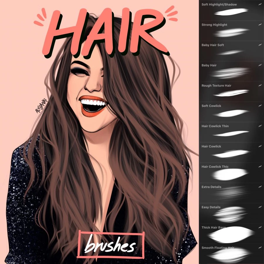 Hair Brush Set for Procreate