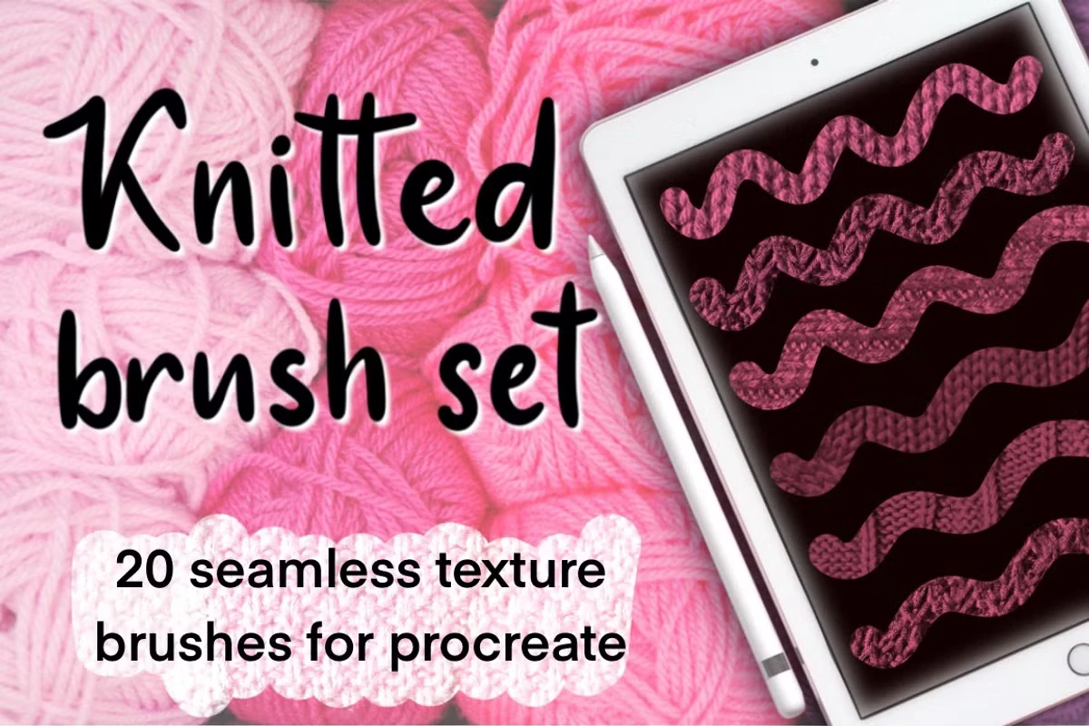 Knitted seamless Procreate brushes