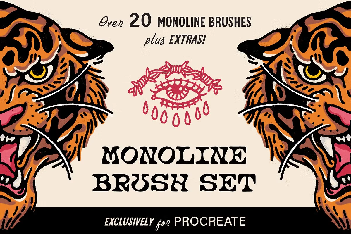 Monoline Brush Set for Procreate