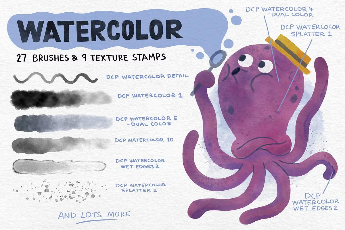 Photoshop Watercolor Brushes