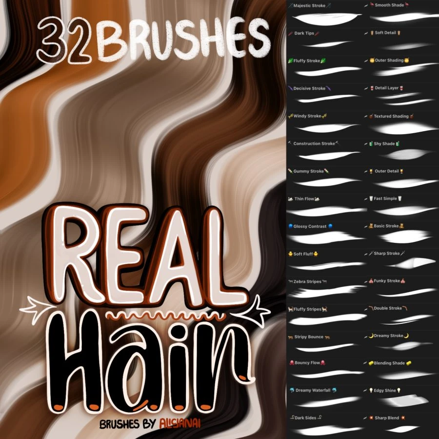 Real Hair Brush Set
