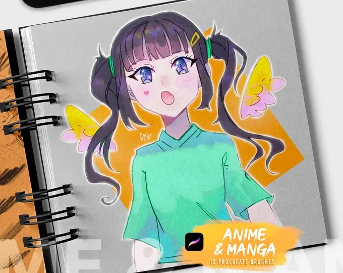 Sazor Anime &amp; Manga for illustration and Manga! 12 brushes included
