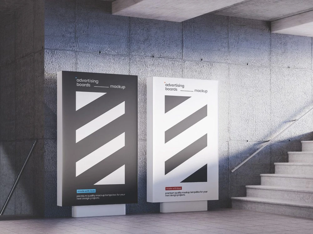 Underground Advertising Boards Mockup
