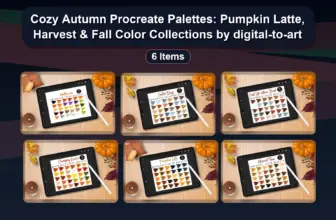 Cozy Autumn Procreate Palettes: Pumpkin Latte, Harvest & Fall Color Collections by digital-to-art