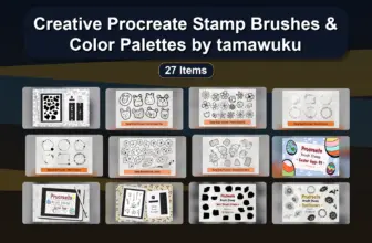 Creative Procreate Stamp Brushes & Color Palettes by tamawuku