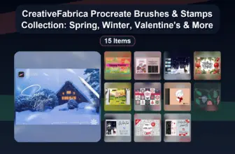 CreativeFabrica Procreate Brushes & Stamps Collection: Spring, Winter, Valentine’s & More