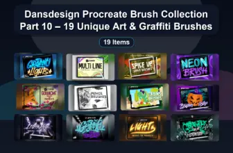Dansdesign Procreate Brush Collection Part 10 – 19 Unique Art & Graffiti Brushes