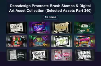 Dansdesign Procreate Brush Stamps & Digital Art Asset Collection (Selected Assets Part 340)