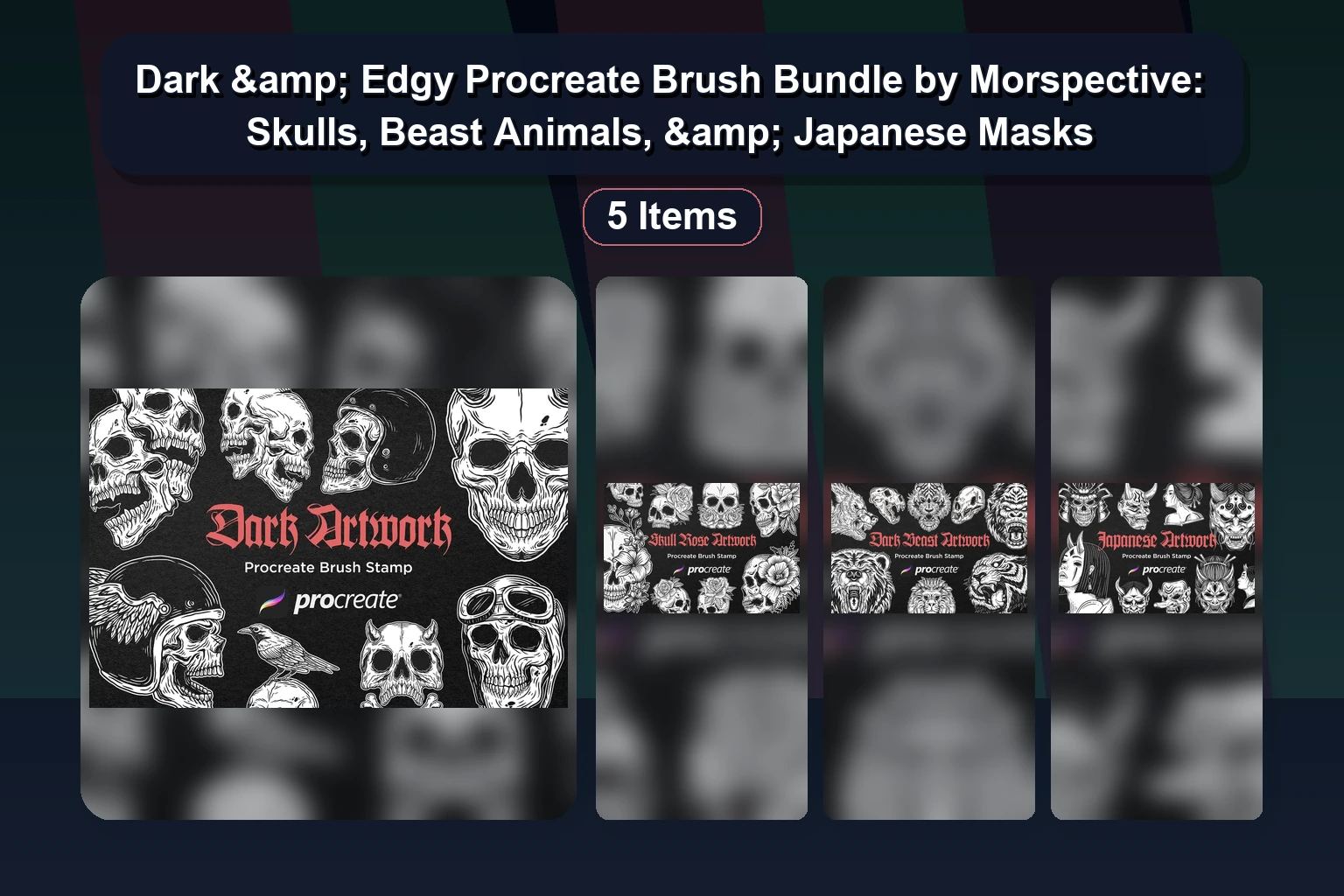 100+ Procreate Brush Sets & Stamps for Digital Art, Lettering & Textures by MyPrintsCollection