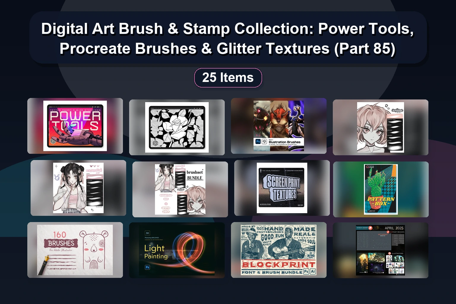 25 Essential Digital Art Brushes & Tutorials for Procreate & Photoshop | Shading, Inking, Textures & More