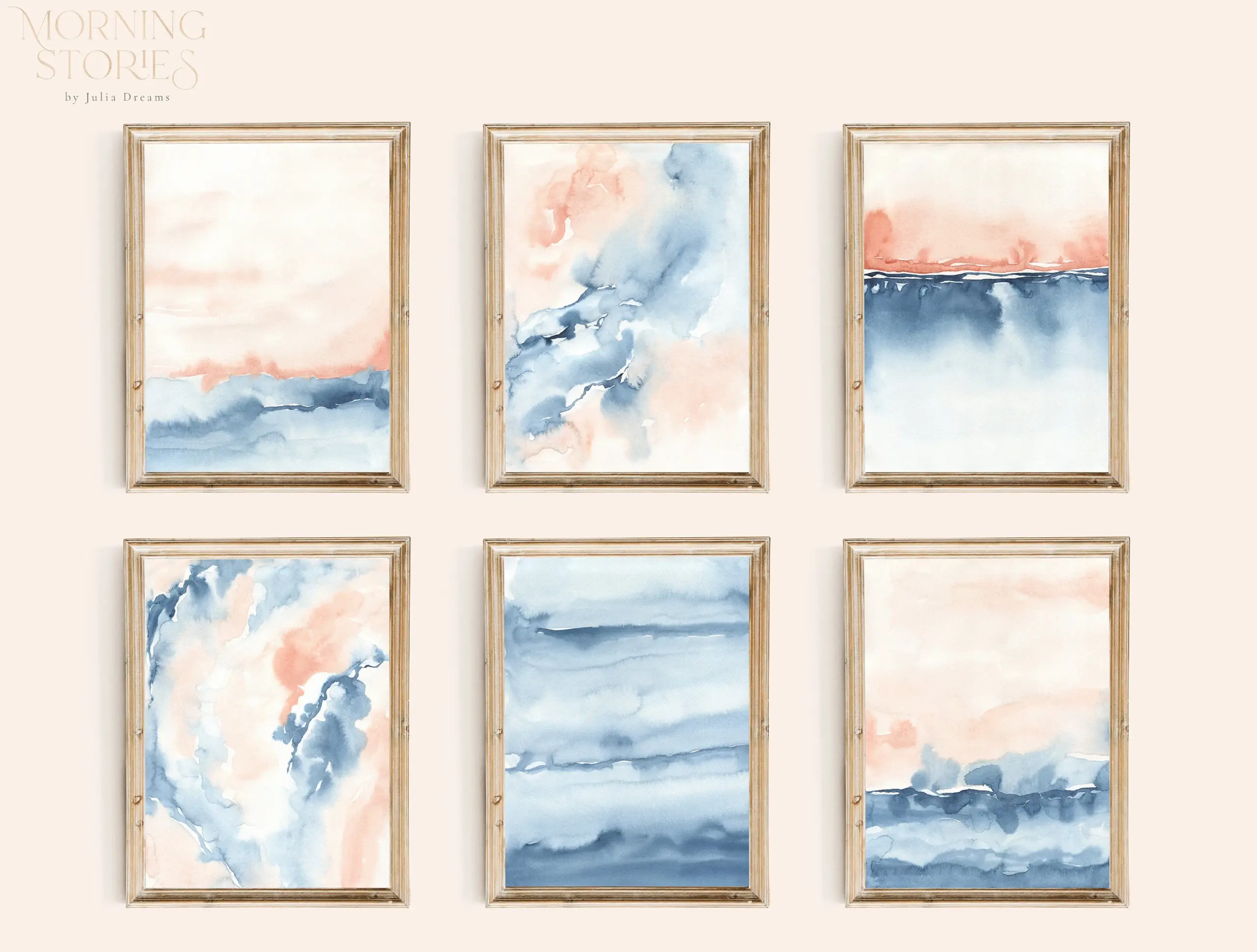 Digital Textures - Watercolor Paper - Ombre Watercolor - Watercolor Clipart - Digital Background - Blush Printable Papers - Morning Stories - Image 3