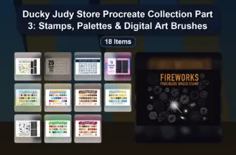 Ducky Judy Store Procreate Collection Part 3: Stamps, Palettes & Digital Art Brushes