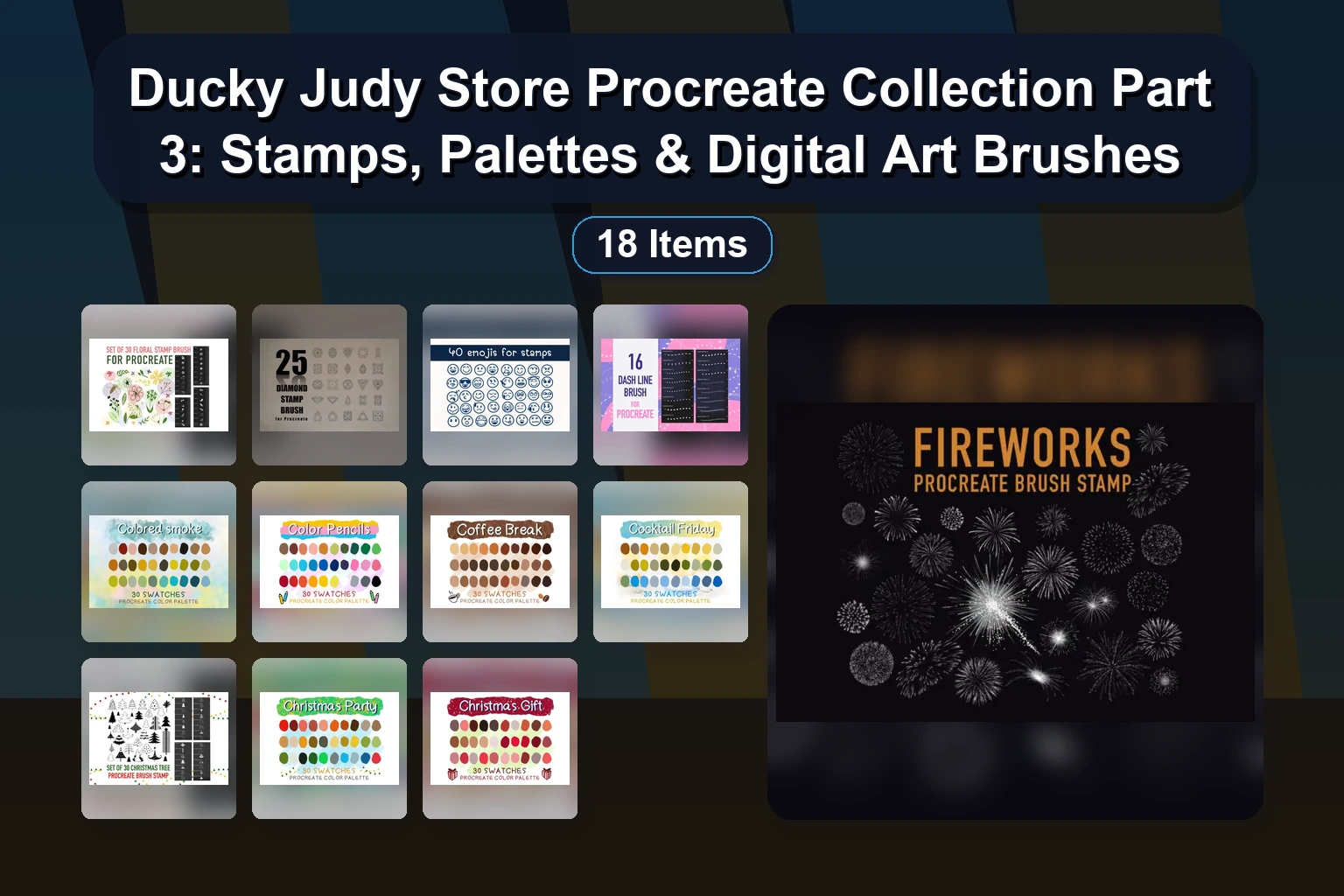 Ducky Judy Store Procreate Collection Part 3: Stamps, Palettes & Digital Art Brushes Ducky Judy Store Procreate Collection Part 3 Stamps Palettes collage 51cf0f0a 1781887961