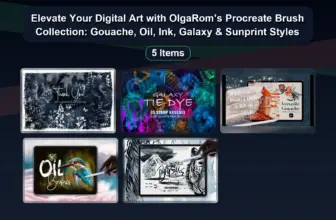 Elevate Your Digital Art with OlgaRom’s Procreate Brush Collection: Gouache, Oil, Ink, Galaxy & Sunprint Styles