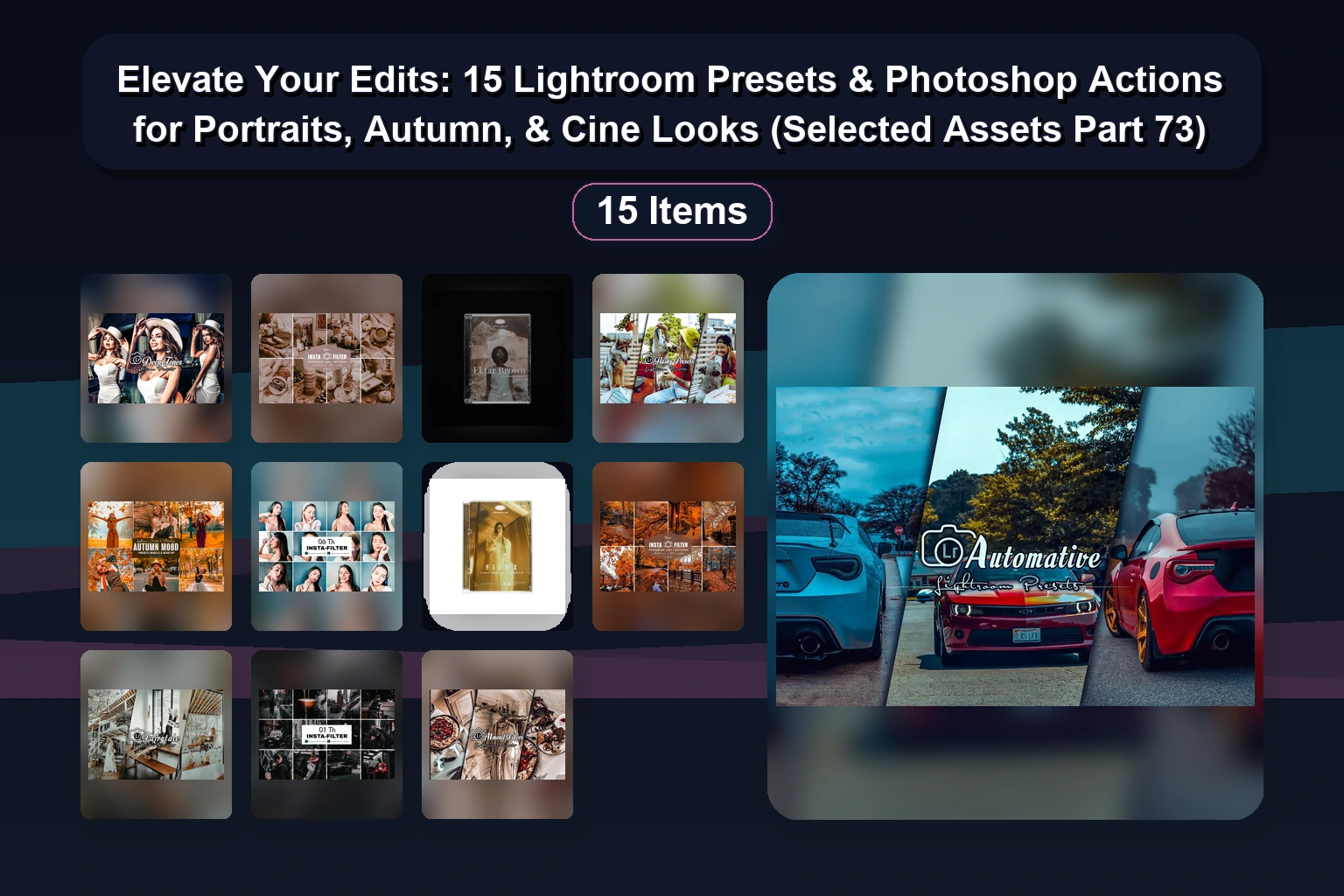 7000+ Lightroom Presets & Photoshop Actions Bundle: Wedding, Boho, Vintage & Moody Editing Tools