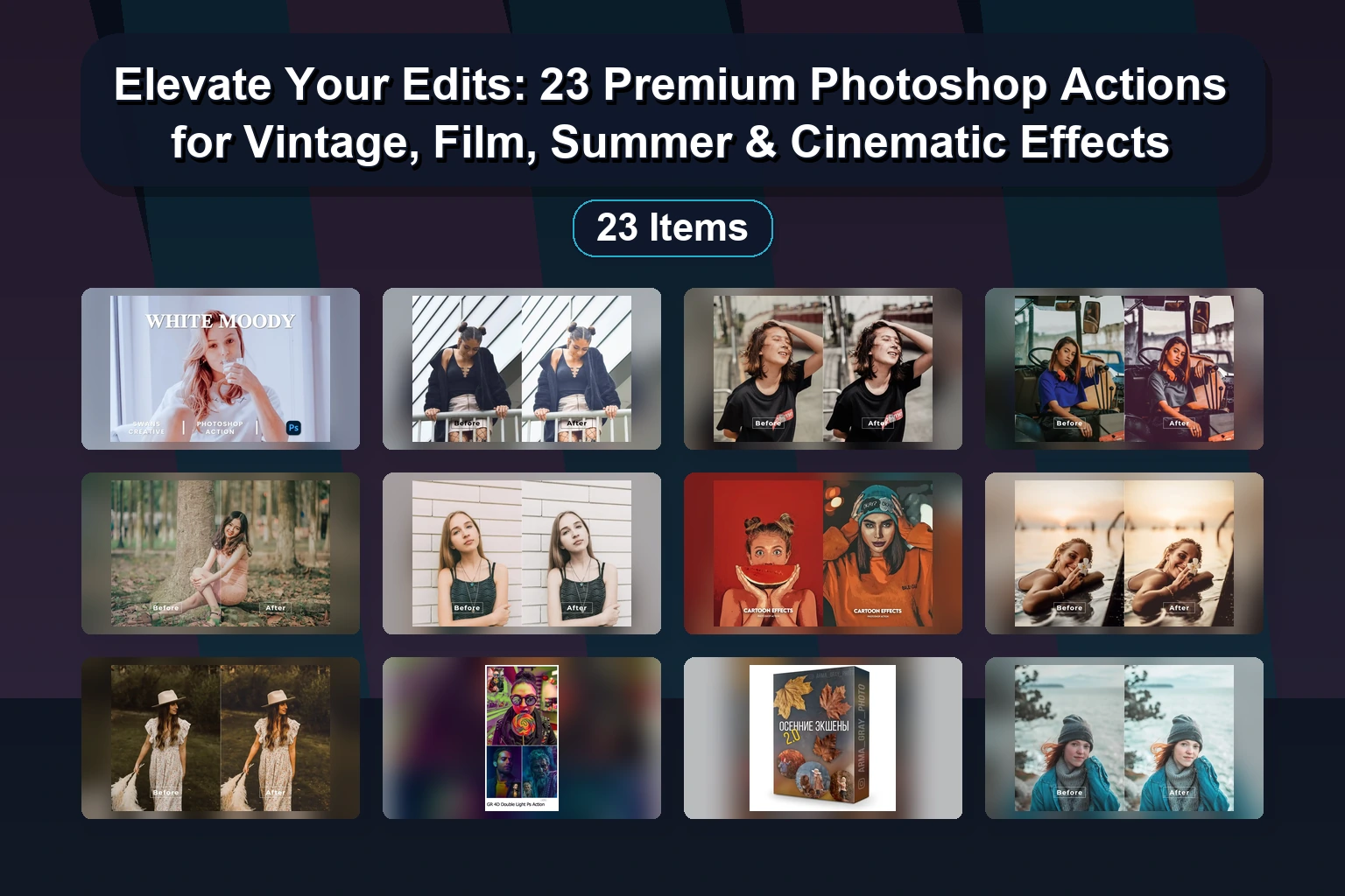 15 Creative Photoshop Actions & Digital Art Assets for Stunning Photo Effects (Selected Assets Part 46)