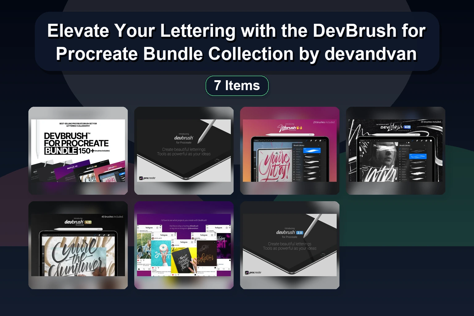 Elevate Your Lettering with the DevBrush for Procreate Bundle Collection by devandvan