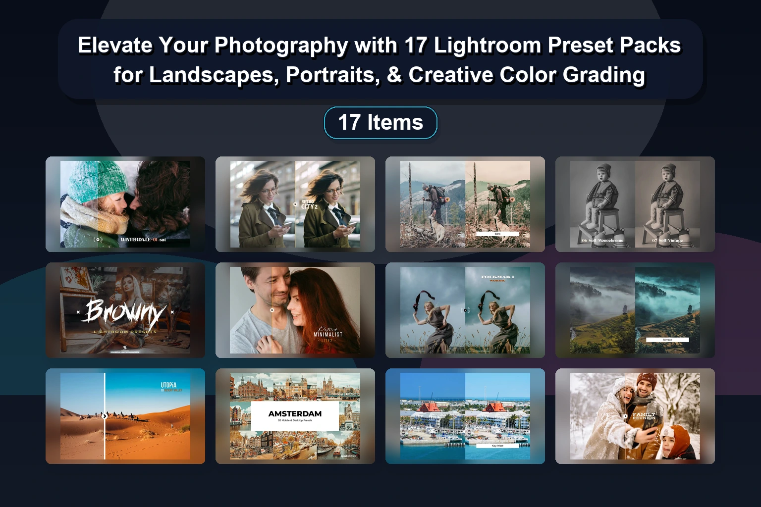 Lightroom Presets Collection: Family, Travel, Food & More Photoshop Editing Tools
