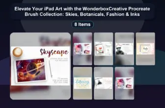 Elevate Your iPad Art with the WonderboxCreative Procreate Brush Collection: Skies, Botanicals, Fashion & Inks