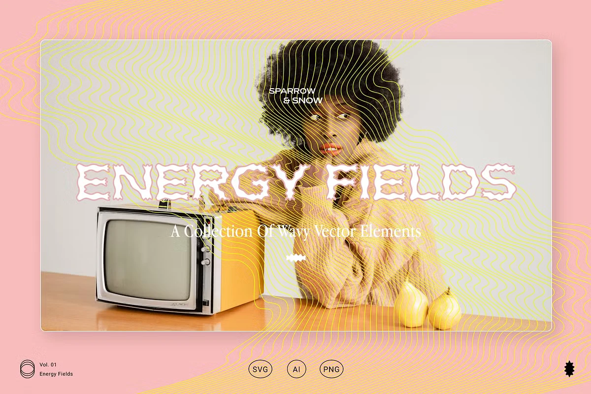Energy Fields - Wavy Vector Elements 11 Energy Fields - Wavy Vector Elements - Image 11