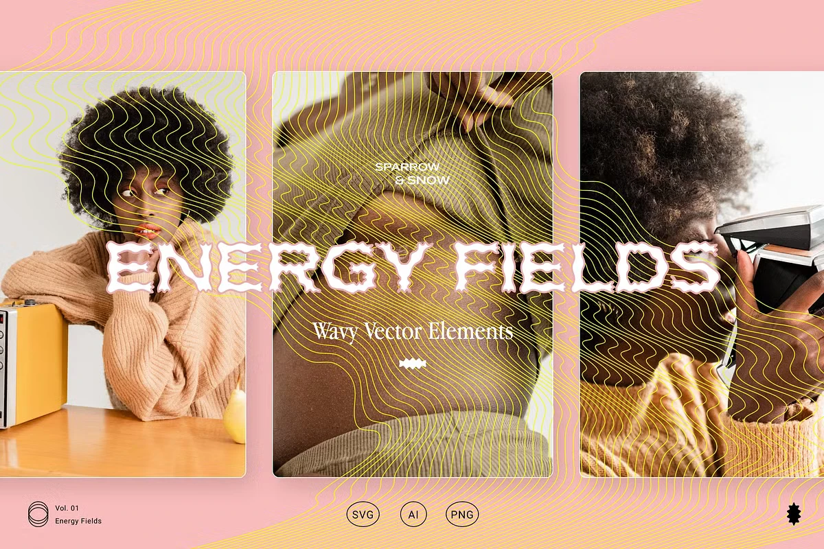 Energy Fields - Wavy Vector Elements 12 Energy Fields - Wavy Vector Elements - Image 12