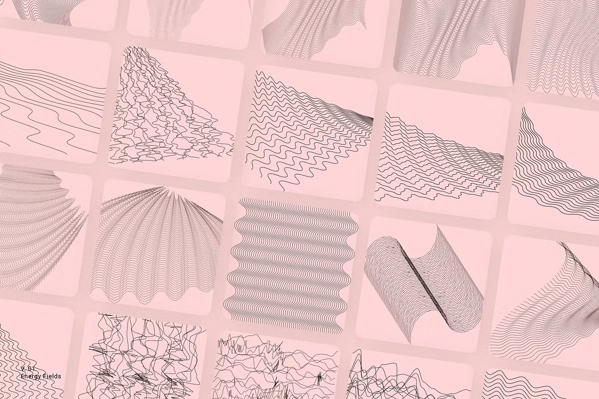 Energy Fields - Wavy Vector Elements 13 Energy Fields - Wavy Vector Elements - Image 13
