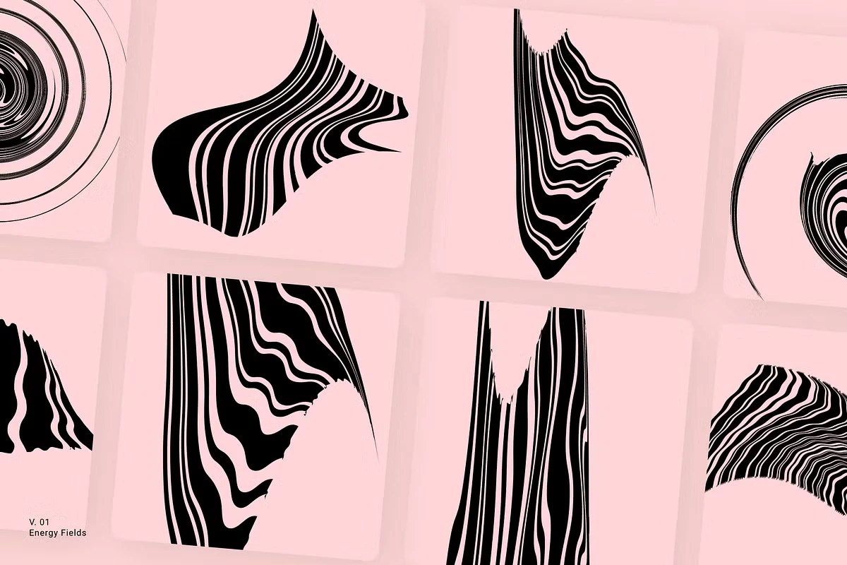 Energy Fields - Wavy Vector Elements 18 Energy Fields - Wavy Vector Elements - Image 18