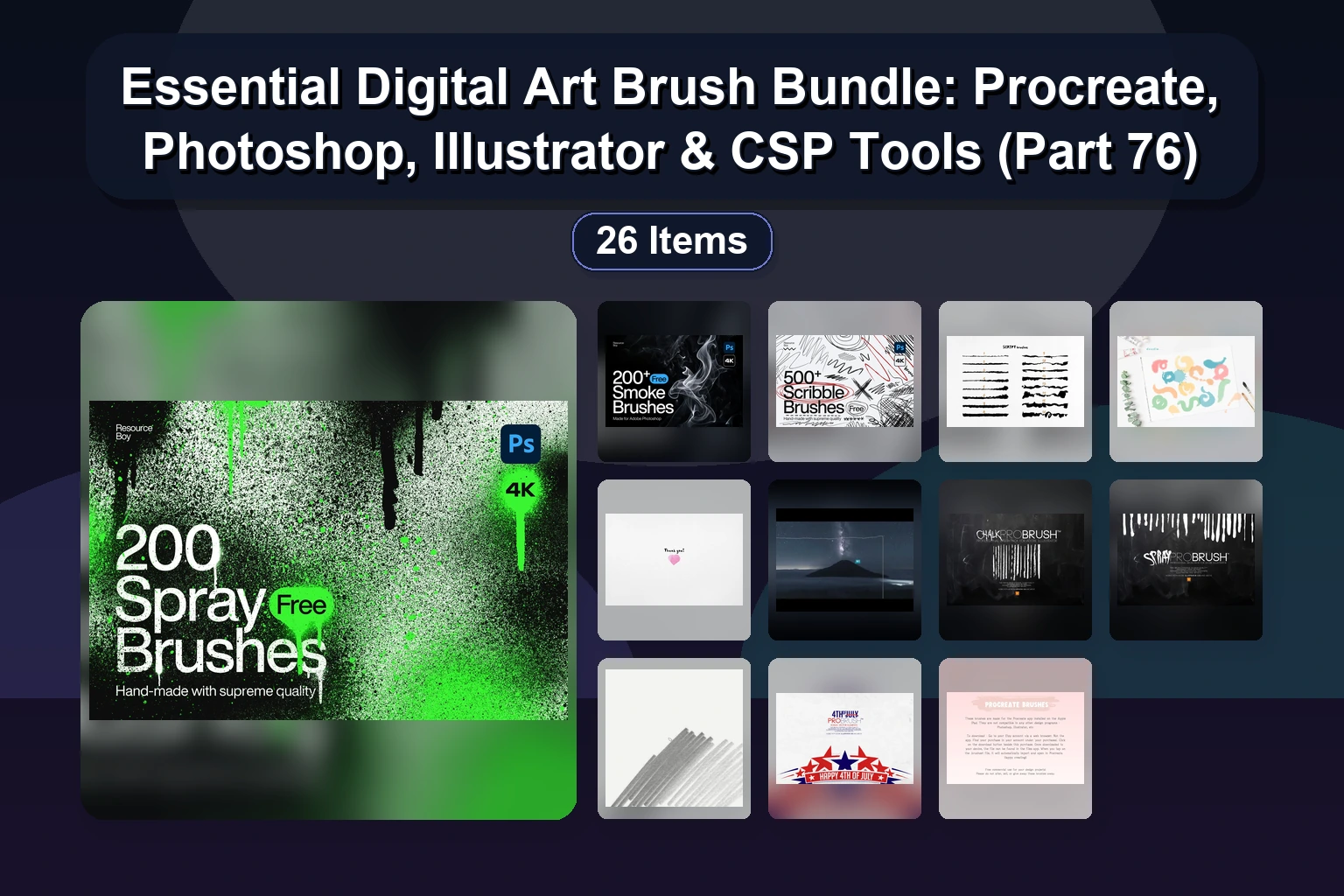 Ultimate Procreate Brush Collection: Patriotic, Grunge, Texture & Portrait Brushes for Digital Art