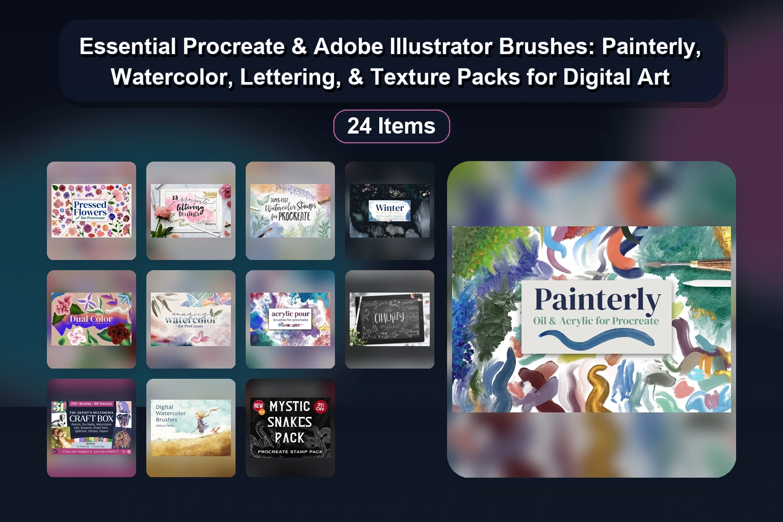 15 Best Adobe Illustrator & Procreate Brush Packs for Digital Art & Illustration (Sponge, Ink, Charcoal, Halftone & More)