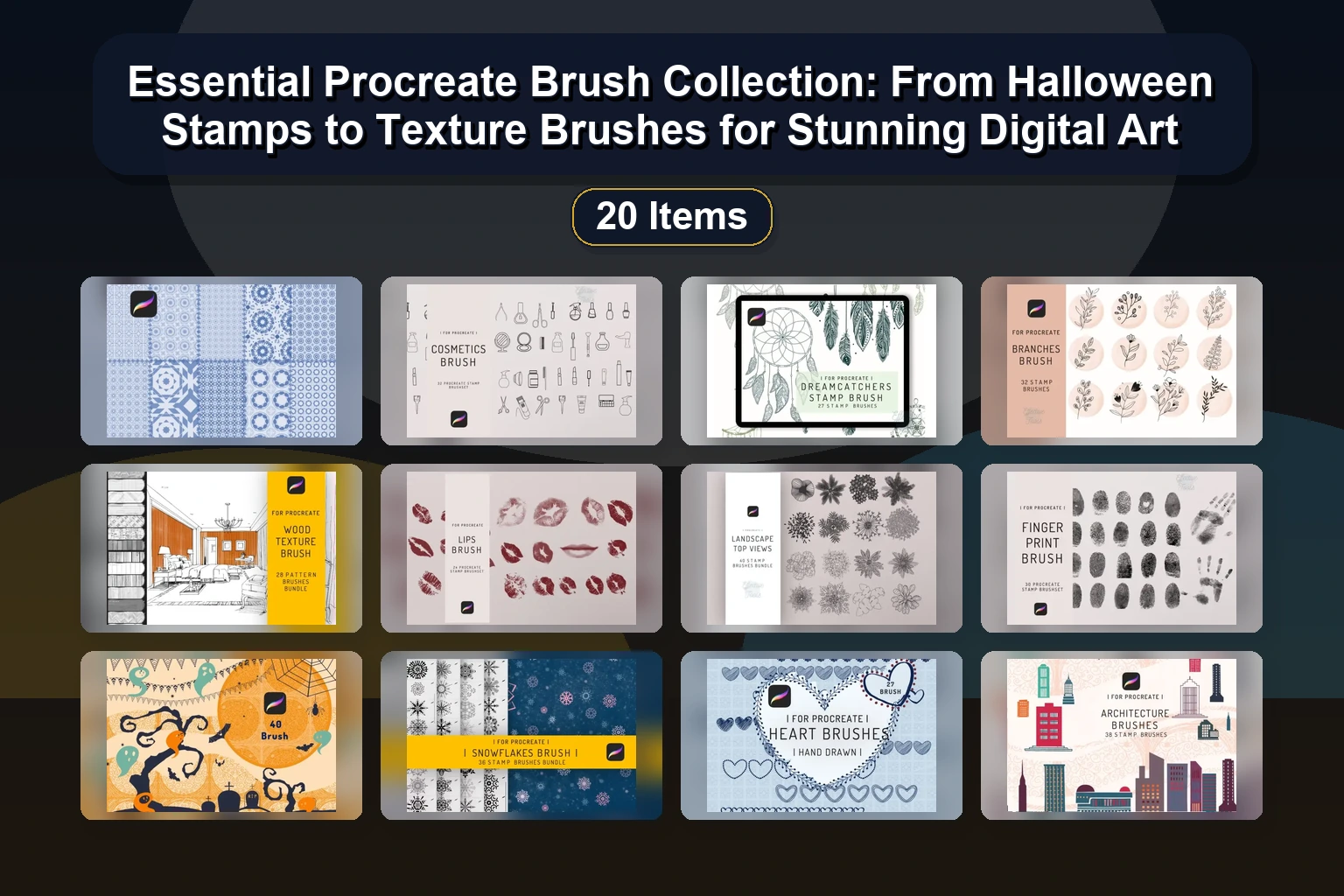 Essential Procreate Brush Collection: From Halloween Stamps to Texture Brushes for Stunning Digital Art