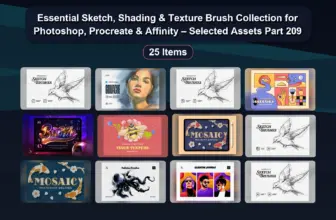 Essential Sketch, Shading & Texture Brush Collection for Photoshop, Procreate & Affinity – Selected Assets Part 209