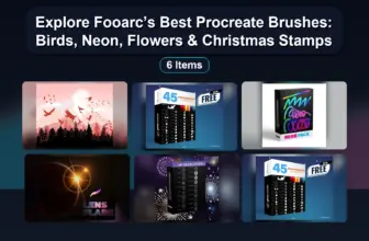 Explore Fooarc’s Best Procreate Brushes: Birds, Neon, Flowers & Christmas Stamps