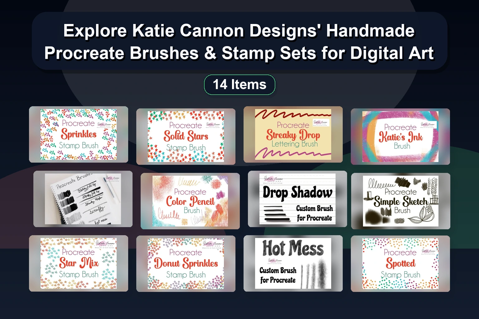 The Ultimate Procreate Brushes Collection by justbia: Watercolor, Ink, Glitter & More
