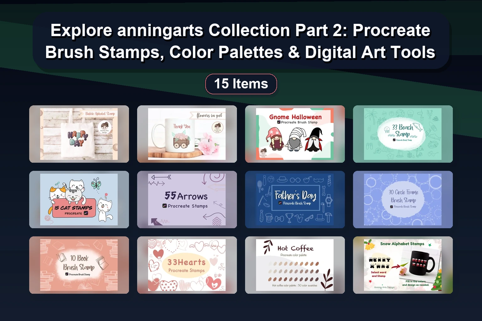 Explore anningarts Collection Part 2: Procreate Brush Stamps, Color Palettes & Digital Art Tools 1 Explore anningarts Collection Part 2: Procreate Brush Stamps, Color Palettes & Digital Art Tools Explore anningarts Collection Part 2 Procreate Brush Stamps collage 75e64f08 1781887602