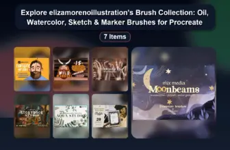 Explore elizamorenoillustration’s Brush Collection: Oil, Watercolor, Sketch & Marker Brushes for Procreate