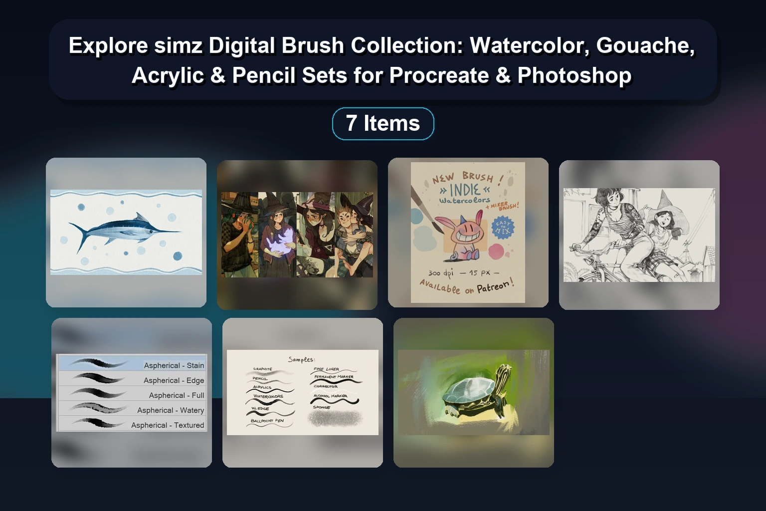The Sheen-Anchita Procreate Stamp & Palette Collection Part 2: Boho, Bullet Journals & Digital Art Essentials