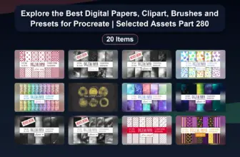 Explore the Best Digital Papers, Clipart, Brushes and Presets for Procreate | Selected Assets Part 280