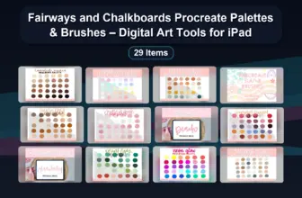 Fairways and Chalkboards Procreate Palettes & Brushes – Digital Art Tools for iPad