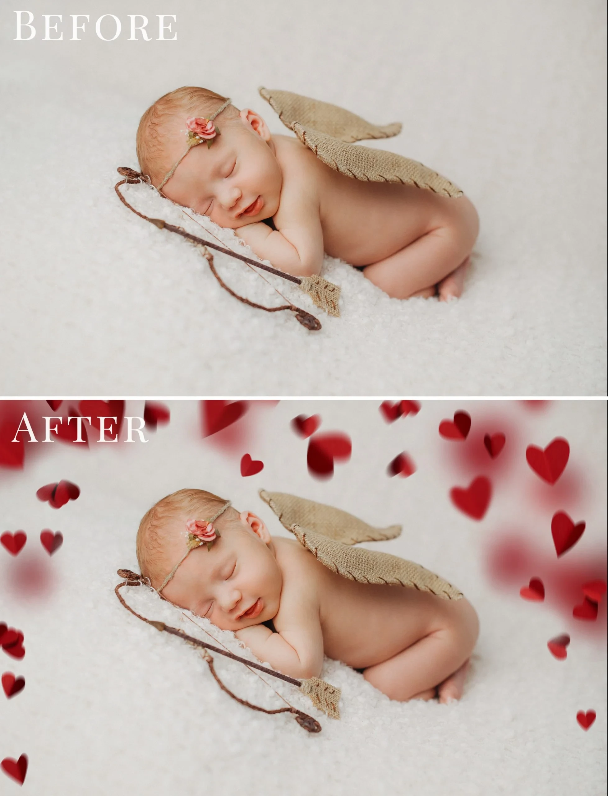 Falling Paper Hearts Photo Overlays 3 Falling Paper Hearts Photo Overlays - Image 3