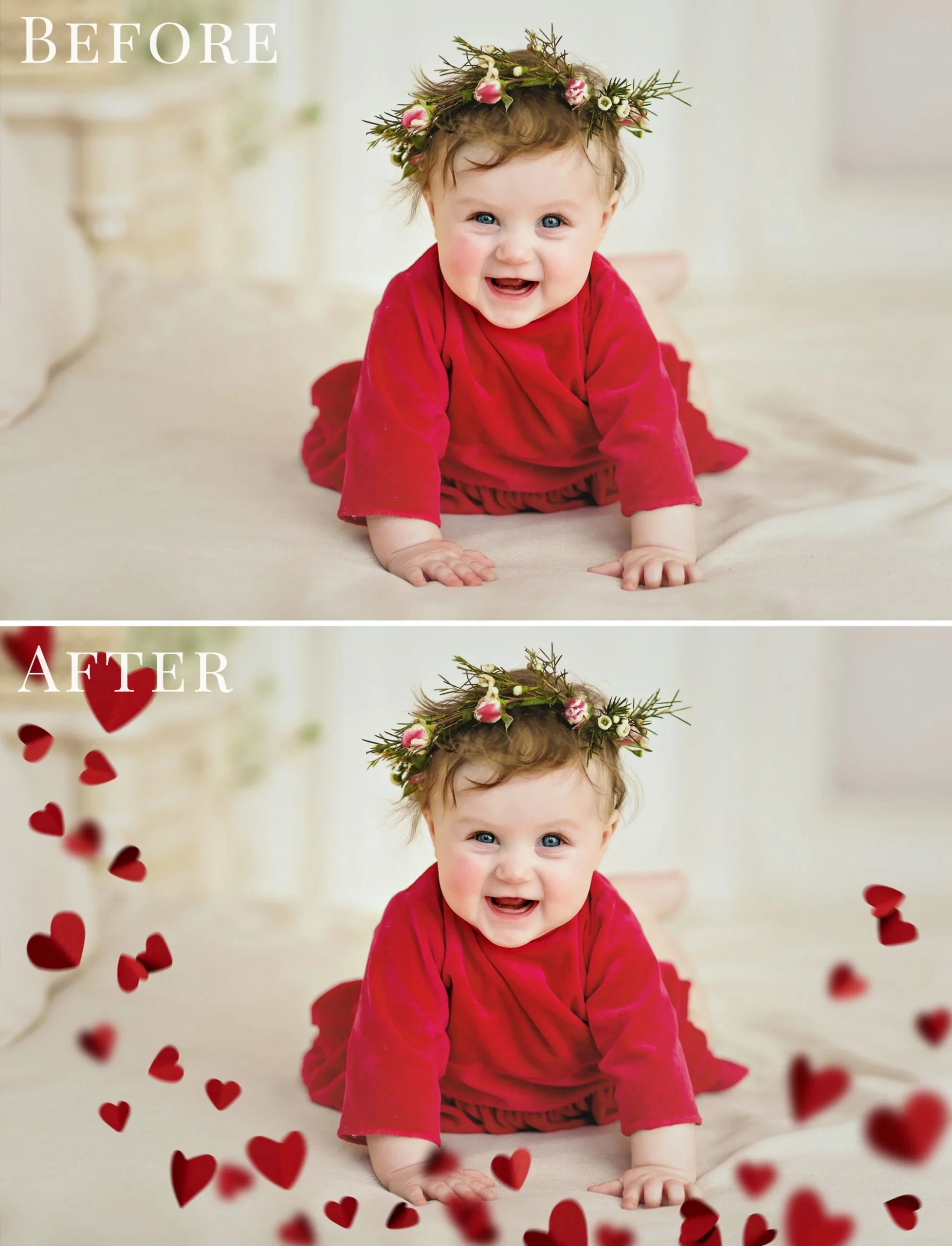 Falling Paper Hearts Photo Overlays 4 Falling Paper Hearts Photo Overlays - Image 4