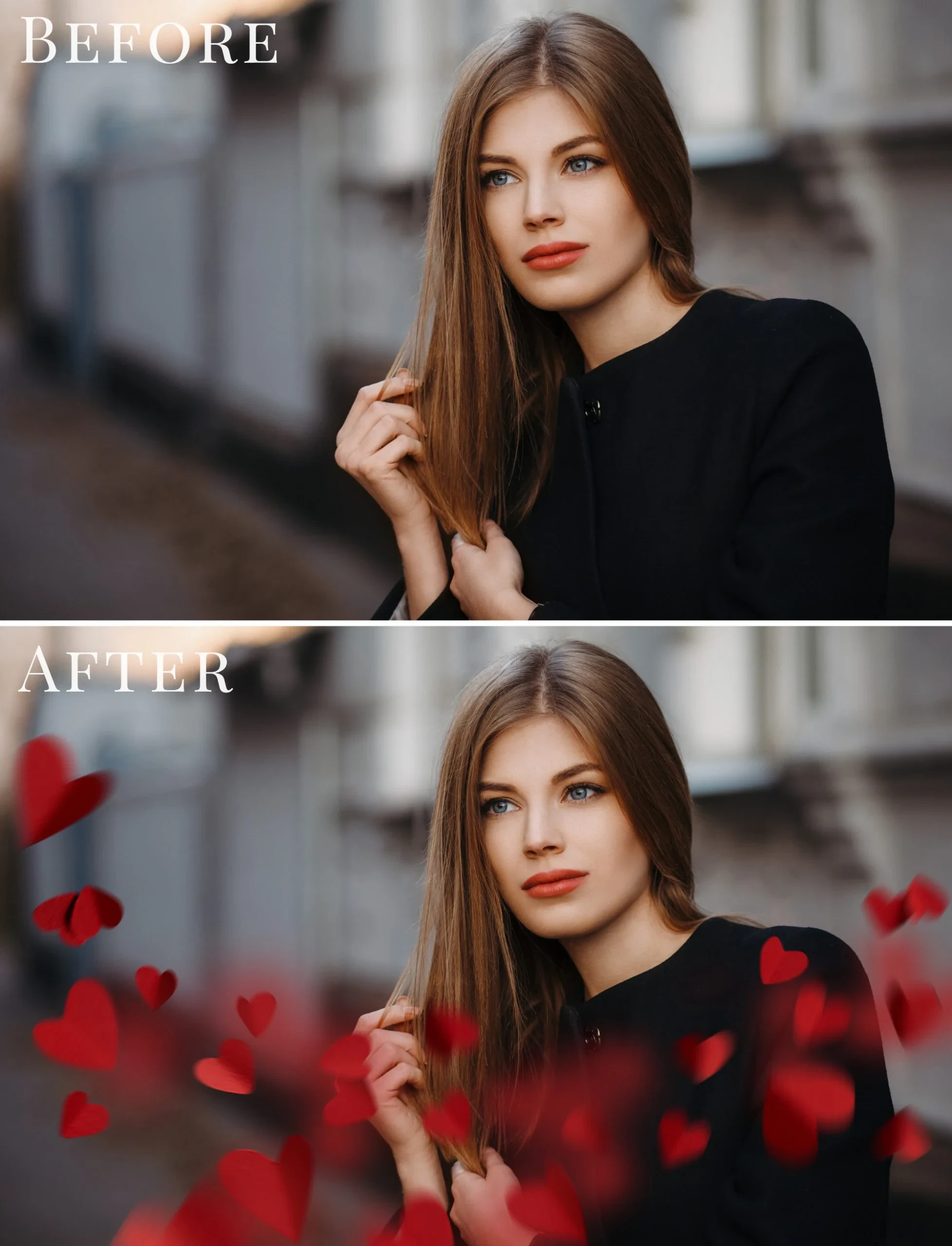 Falling Paper Hearts Photo Overlays 5 Falling Paper Hearts Photo Overlays - Image 5