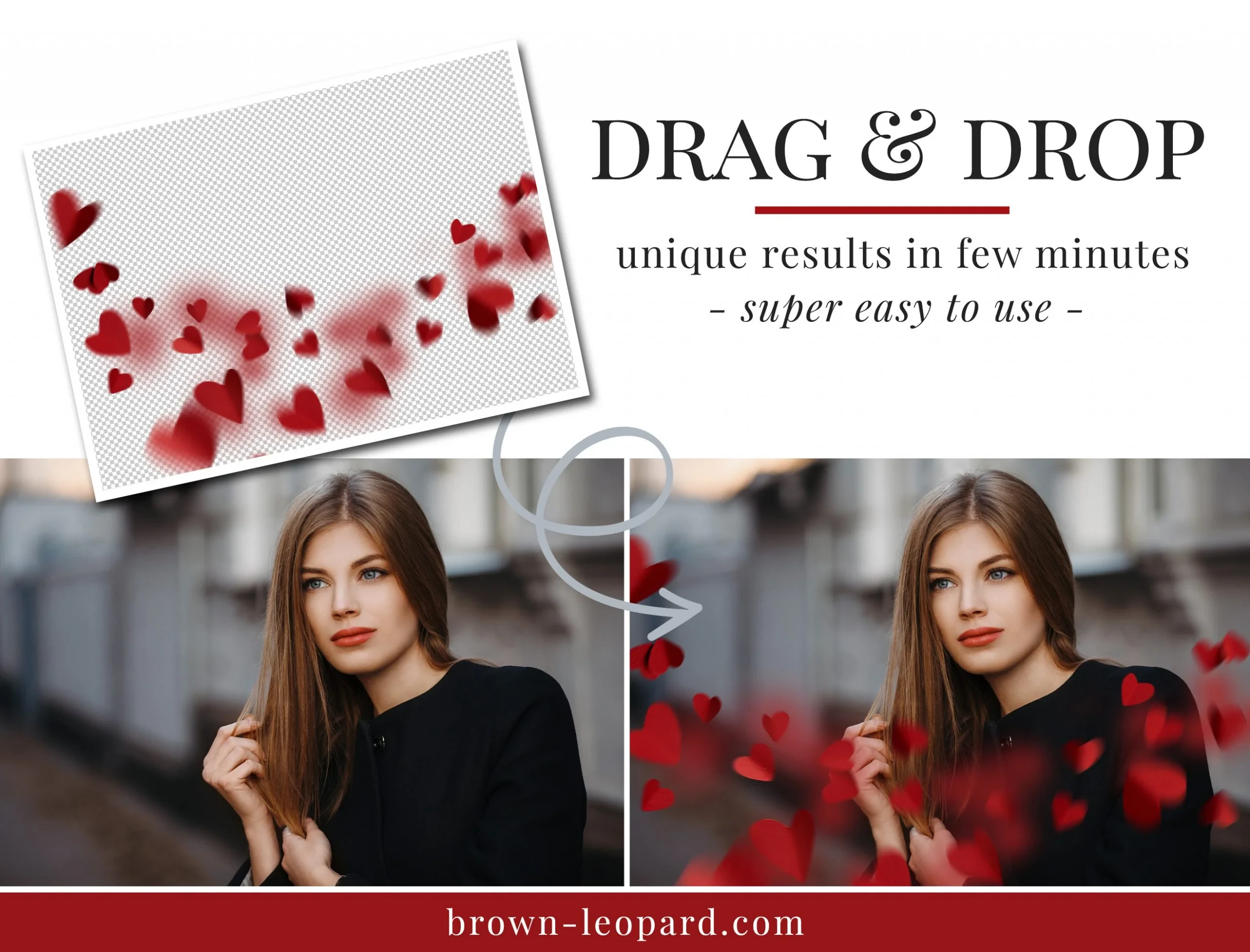 Falling Paper Hearts Photo Overlays 12 Falling Paper Hearts Photo Overlays - Image 12
