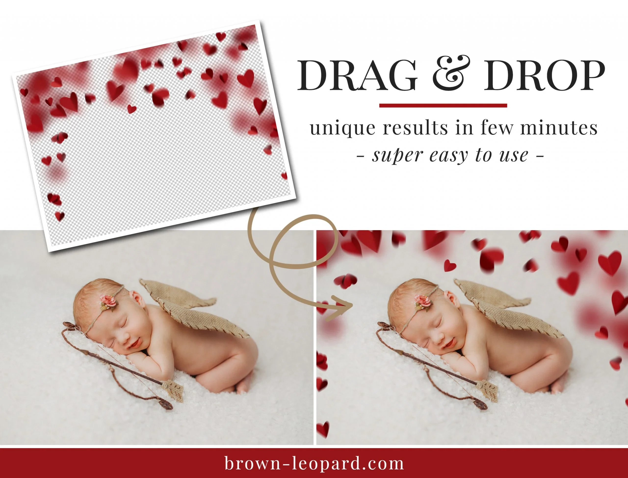 Falling Paper Hearts Photo Overlays 13 Falling Paper Hearts Photo Overlays - Image 13