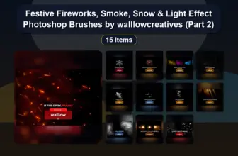 Festive Fireworks, Smoke, Snow & Light Effect Photoshop Brushes by walllowcreatives (Part 2)