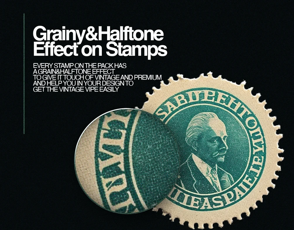 Free 200 Vintage Stamps PNG Pack 4 Free 200 Vintage Stamps PNG Pack - Image 4