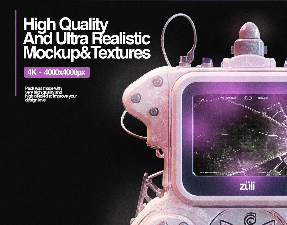 Free Y2k Gameboy Mockup & CRT Textures Pack 3 Free Y2k Gameboy Mockup & CRT Textures Pack - Image 3