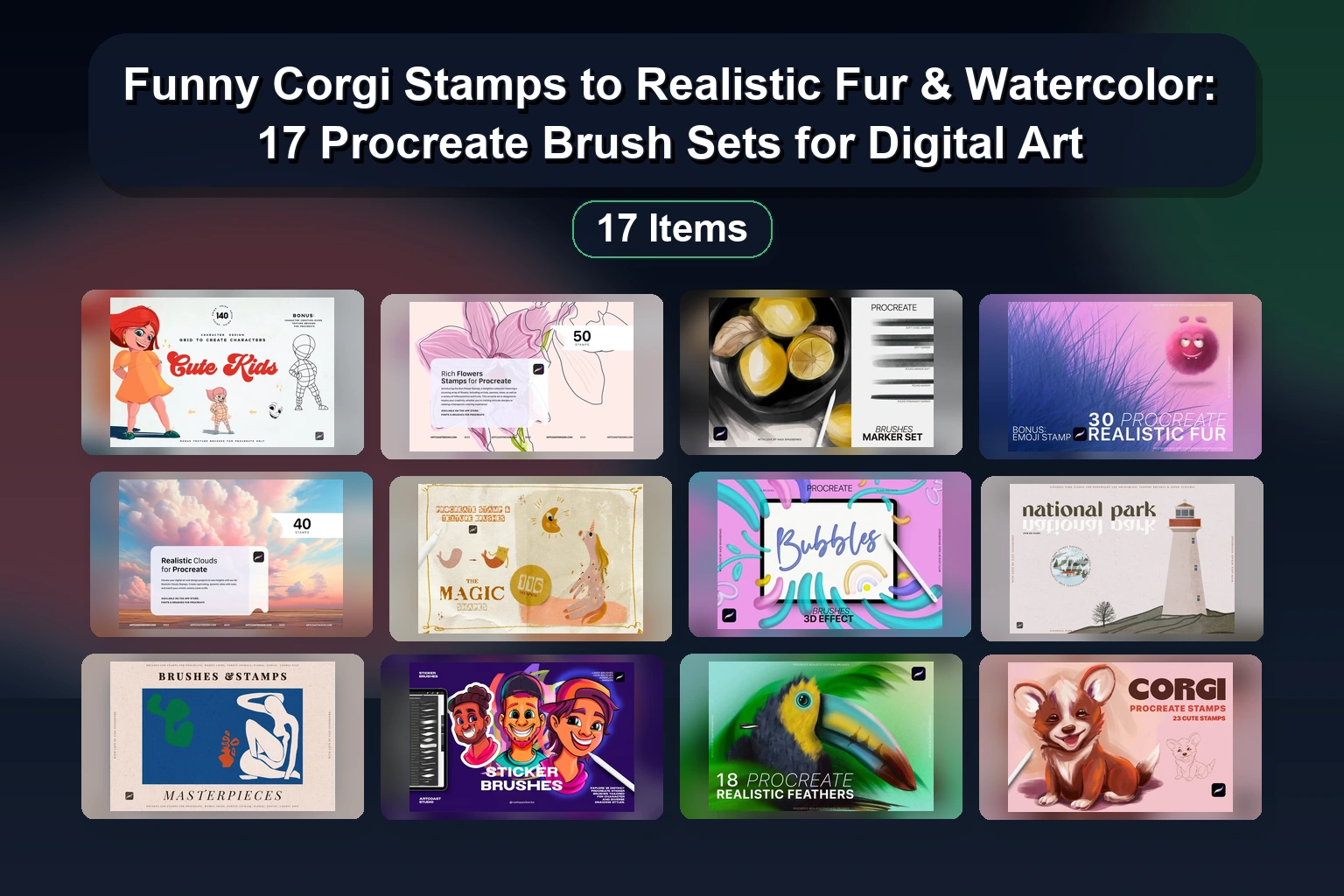 Ultimate Digital Art Brush Sets for Procreate & Photoshop – Textures, Watercolors, & Nature Stamps
