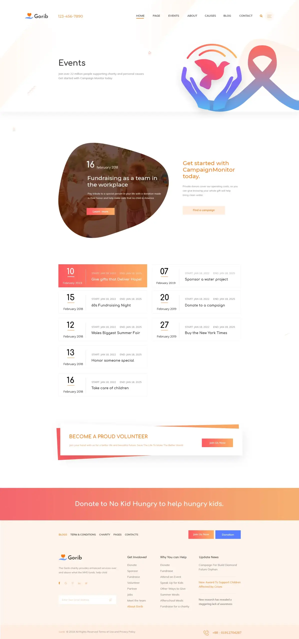 Gorib - Creative NonProfit Fundraising Charity PSD Template 12 Gorib - Creative NonProfit Fundraising Charity PSD Template - Image 12