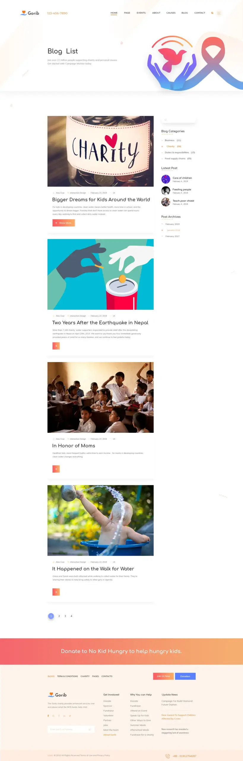 Gorib - Creative NonProfit Fundraising Charity PSD Template 16 Gorib - Creative NonProfit Fundraising Charity PSD Template - Image 16