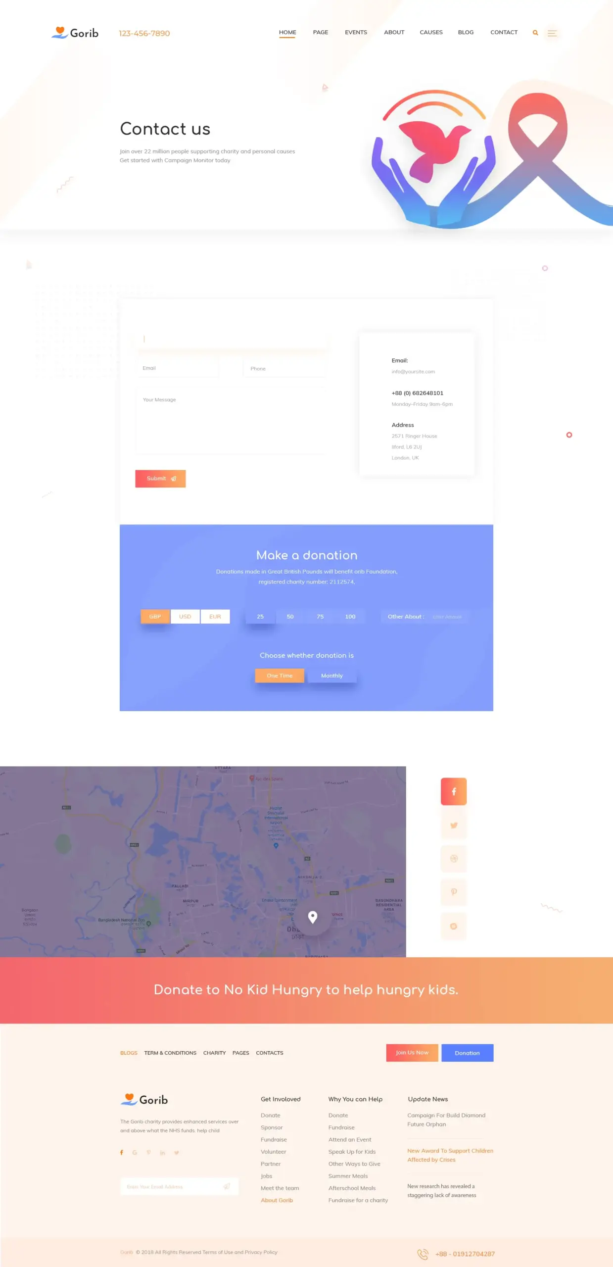 Gorib - Creative NonProfit Fundraising Charity PSD Template 18 Gorib - Creative NonProfit Fundraising Charity PSD Template - Image 18